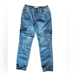 Levi Strauss Signature Cargo Denim Jean Jogger Blue Youth XL 13-15 Yr.